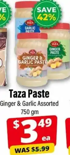 Iqbal Foods Taza Paste Ginger & Garlic Assorted offer