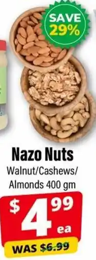Iqbal Foods Nazo Nuts Walnut/ Cashews/ Almonds offer