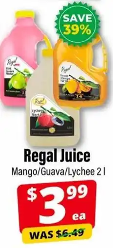 Iqbal Foods Regal Juice Mango/ Guava/ Lychee offer