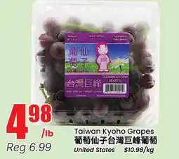 Btrust Supermarket Taiwan Kyoho Grapes offer