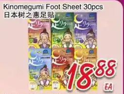 Foody Mart Kinomegumi Foot Sheet 30pcs offer