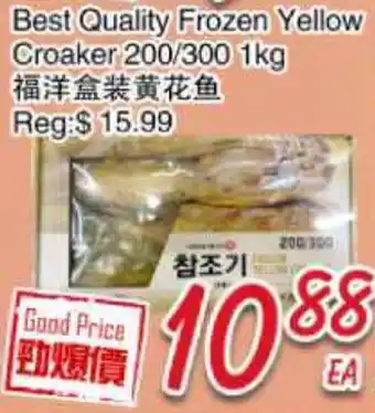 Foody Mart Best Quality Frozen Yellow Croaker 200/300 offer