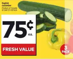 Giant Tiger English cucumber offer