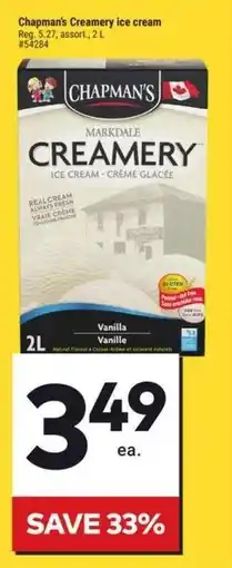 Giant Tiger Chapman's Creamery Ice Cream offer