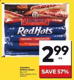 Giant Tiger Schneiders RedHots Wieners offer