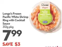 Longo's Longo's Frozen Pacific White Shrimp Ring with Cocktail Sauce offer