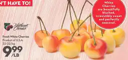 Longo's Fresh White Cherries offer