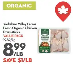 Longo's Yorkshire Valley Farms Fresh Organic Chicken Drumsticks offer