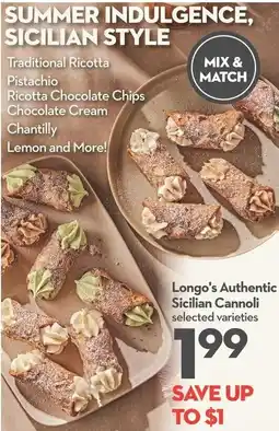 Longo's Longo's Authentic Sicilian Cannoli offer