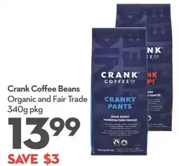 Longo's Crank Coffee Beans Organic and Fair Trade offer
