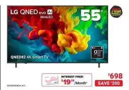 Visions Electronics LG QNED evo AI MiniLED QNED82 4K Smart TV offer