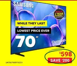 Visions Electronics Samsung 70 Crystal UHD offer