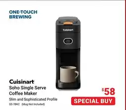 Visions Electronics Cuisinart Soho Single Serve Coffee Maker offer