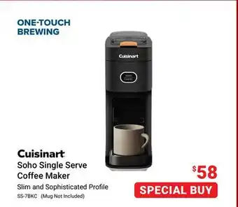 Visions Electronics Cuisinart Soho Single Serve Coffee Maker offer