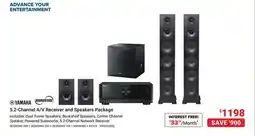 Visions Electronics YAMAHA 5.2-Channel A/V Receiver and Speakers Package offer