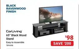 Visions Electronics CorLiving 65 Black Wood Stand offer