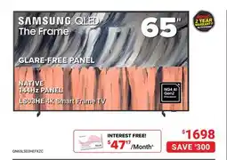 Visions Electronics SAMSUNG 65 QLED The Frame TV offer