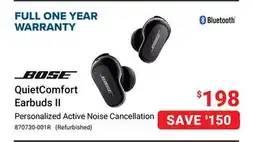 Visions Electronics BOSE QuietComfort Earbuds II offer