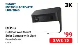 Visions Electronics aOSU Outdoor Wall Mount Solar Camera with Light offer
