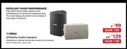 Visions Electronics Yamaha All Weather Outdoor Speakers offer