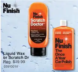 PartSource NU Finish Liquid Wax or Scratch Dr offer