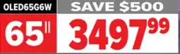 2001 Audio Video OLED65G6W LG 65 OLED EVO AI G6 4K Smart TV 2026 offer
