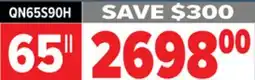 2001 Audio Video QN65S90H SAMSUNG 65 4K OLED HDR PRO GLARE FREE TV offer