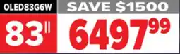 2001 Audio Video OLED83G6W LG 83 OLED EVO AI G6 4K Smart TV 2026 offer