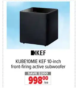 2001 Audio Video KUBE10MIE KEF 10-inch front-firing active subwoofer offer