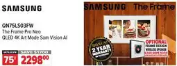 2001 Audio Video QN75LS03FW Samsung The Frame Pro Neo QLED 4K Art Mode Sam Vision AI TV 75 offer