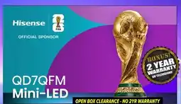 2001 Audio Video 65QD7QFM 65 HISENSE QD7QFM MINI-LED offer