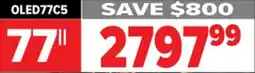 2001 Audio Video OLED77C5 LG OLED EVO AI C5 4K SMART TV 2025 77 offer