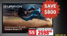 2001 Audio Video Furrion Aurora 4K UHD Outdoor Smart TV 55 offer