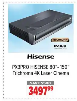 2001 Audio Video PX3PRO HISENSE 80- 150 Trichroma 4K Laser Cinema offer