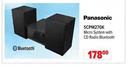 2001 Audio Video SCPM270K Panasonic Micro System with CD Radio Bluetooth offer