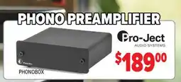 2001 Audio Video PHONOBOX Pro-Ject Phono Preamplifier offer