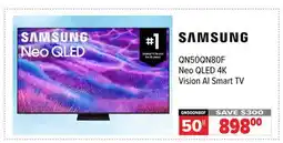 2001 Audio Video QN50QN80F SAMSUNG Neo QLED 4K Vision AI Smart TV offer