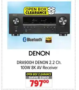 2001 Audio Video DRA900H DENON 2.2 Ch. 100W 8K AV Receiver offer