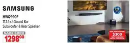 2001 Audio Video HWQ990F SAMSUNG 11.1.4 ch Sound Bar Subwoofer & Rear Speaker offer