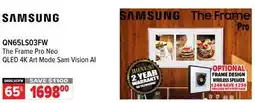 2001 Audio Video QN65LS03FW SAMSUNG The Frame Pro Neo QLED 4K Art Mode Sam Vision AI offer