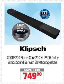 2001 Audio Video XCORE200 Klipsch Flexus Core 200 KLIPSCH Dolby Atmos Sound Bar with Elevation Speakers offer
