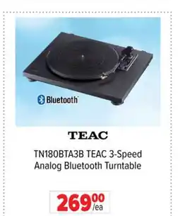 2001 Audio Video TN180BTA3B TEAC 3-Speed Analog Bluetooth Turntable offer