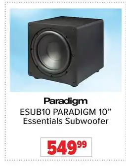 2001 Audio Video ESUB10 PARADIGM 10 Essentials Subwoofer offer