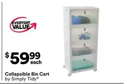 Michaels Collapsible Bin Cart by Simply Tidy offer