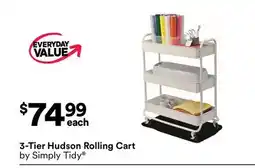 Michaels 3-Tier Hudson Rolling Cart by Simply Tidy offer