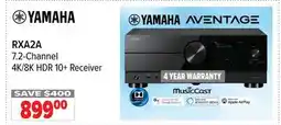 2001 Audio Video RXA2A YAMAHA 7.2-Channel 4K/8K HDR 10+ Receiver offer