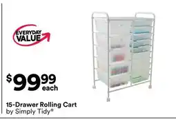 Michaels 15-Drawer Rolling Cart by Simply Tidy offer
