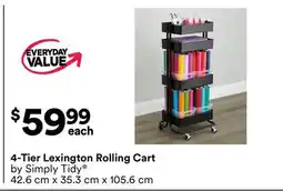 Michaels 4-Tier Lexington Rolling Cart by Simply Tidy offer