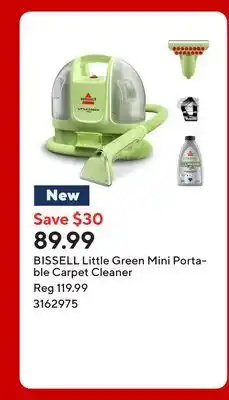 Staples BISSELL Little Green Mini Portable Carpet Cleaner offer