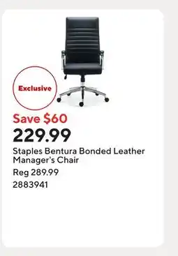 Staples Staples Bentura Bonded Leather Manager's Chair offer